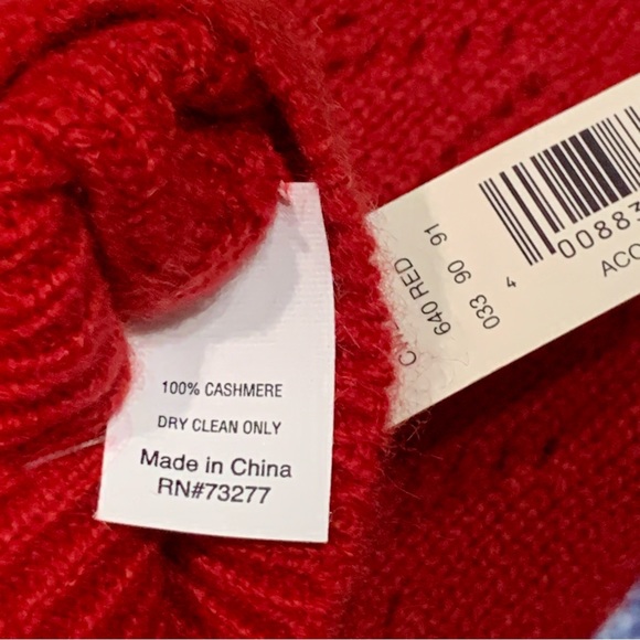 100% Cashmere Soft Red Wool Gloves Warm Cozy Get 3rd Glove Included Free NWT - Picture 6 of 6